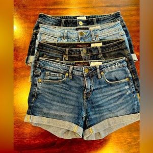 Lot of (4) pair of Aeropostale Midi Jean shorts size 4